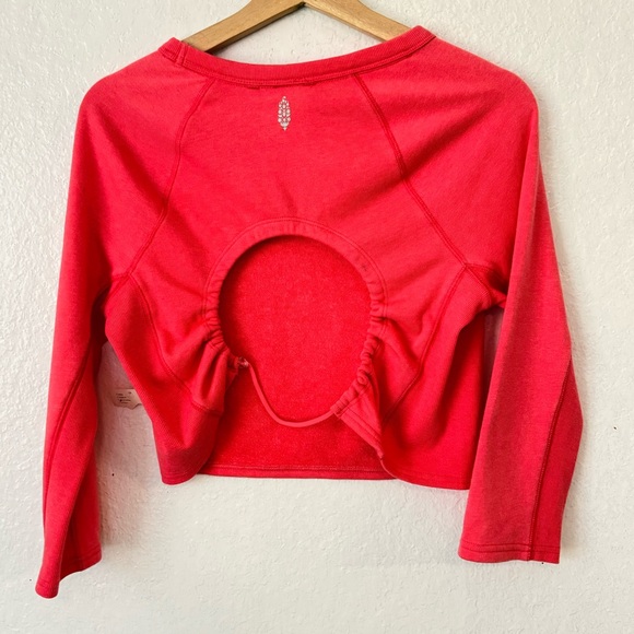 Free People FP Movement Circle Back Crop Top pink size M - Picture 8 of 12